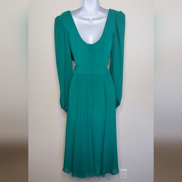 Coco Of California 70s Vintage Green Midi Dress Size 10 - Picture 8 of 9